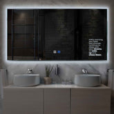 Espejo LED Rectangular | Botones táctiles | Función antivaho | Luz blanca fría - Reyze Seria Motivated Model 2